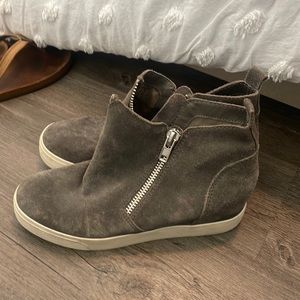 Steven Madden gray sneaker booties